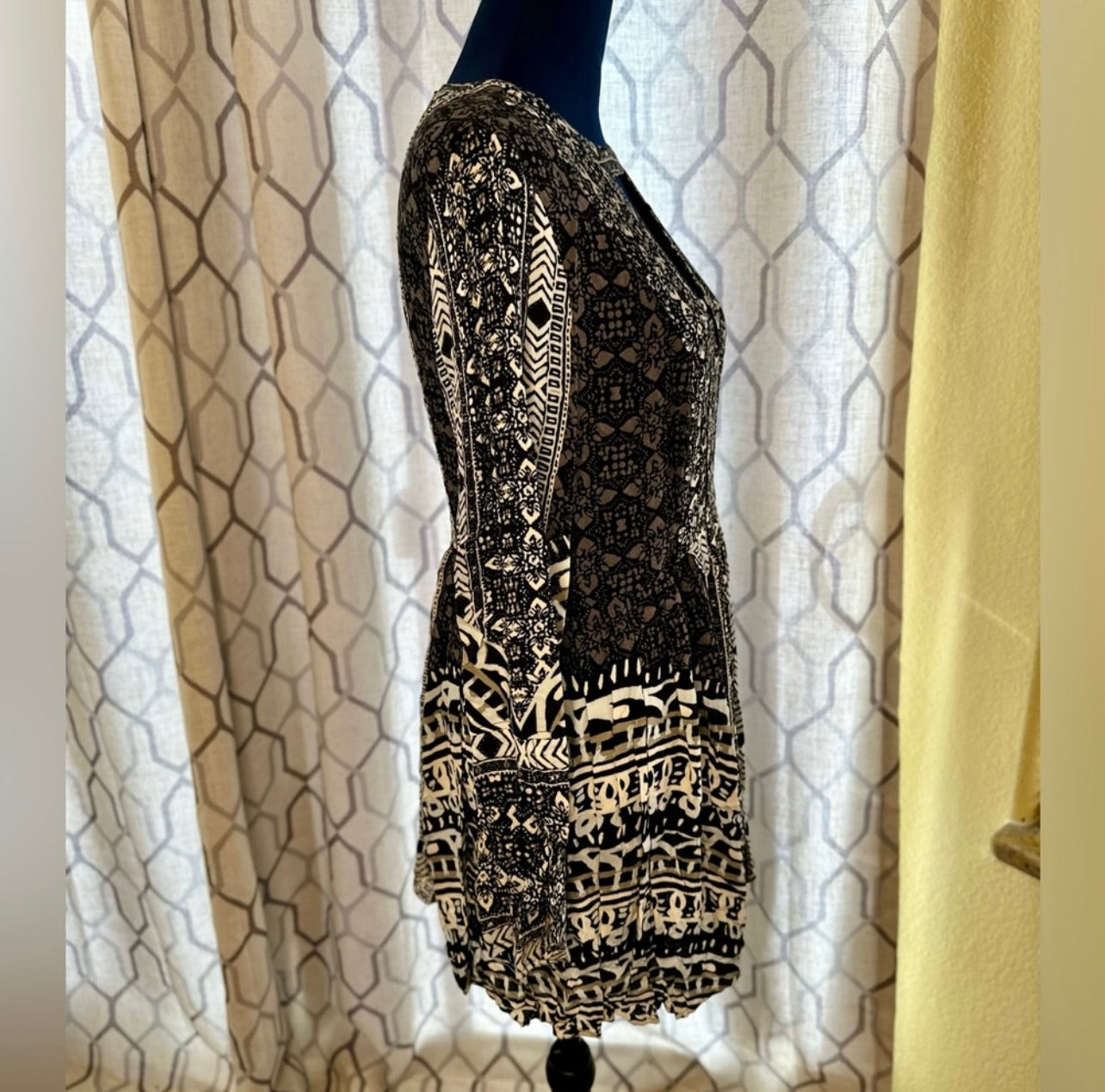 Free People Tegan Border Printed Mini Dress