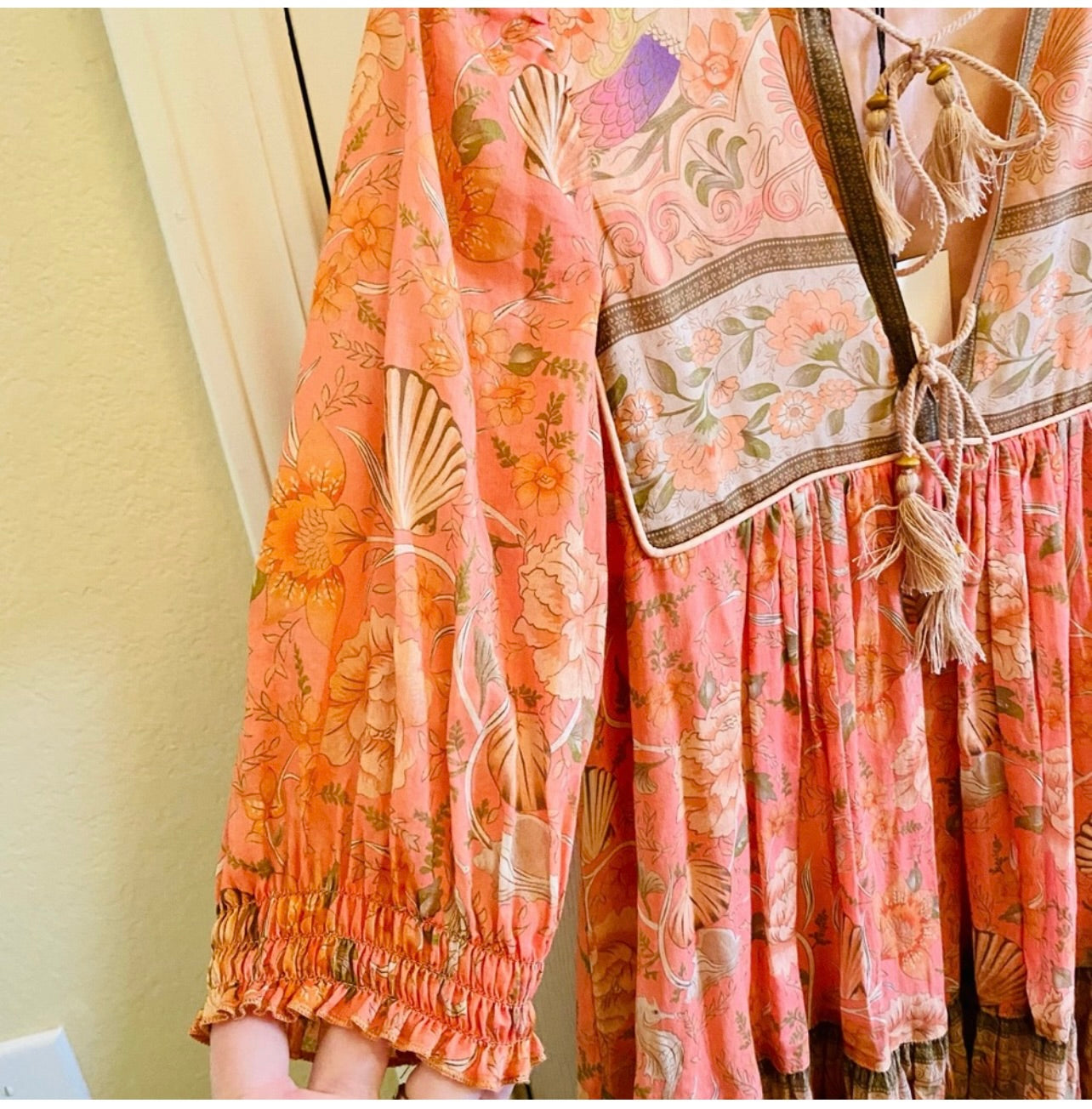 Spell & the Gypsy Collective Coral Seashell Boho Mini Dress