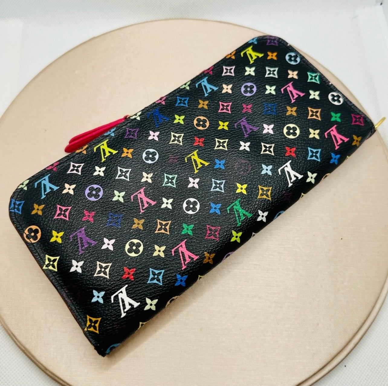 Louis Vuitton x Takashi Murakami Black Portefeuille Insolite Monogram Wallet