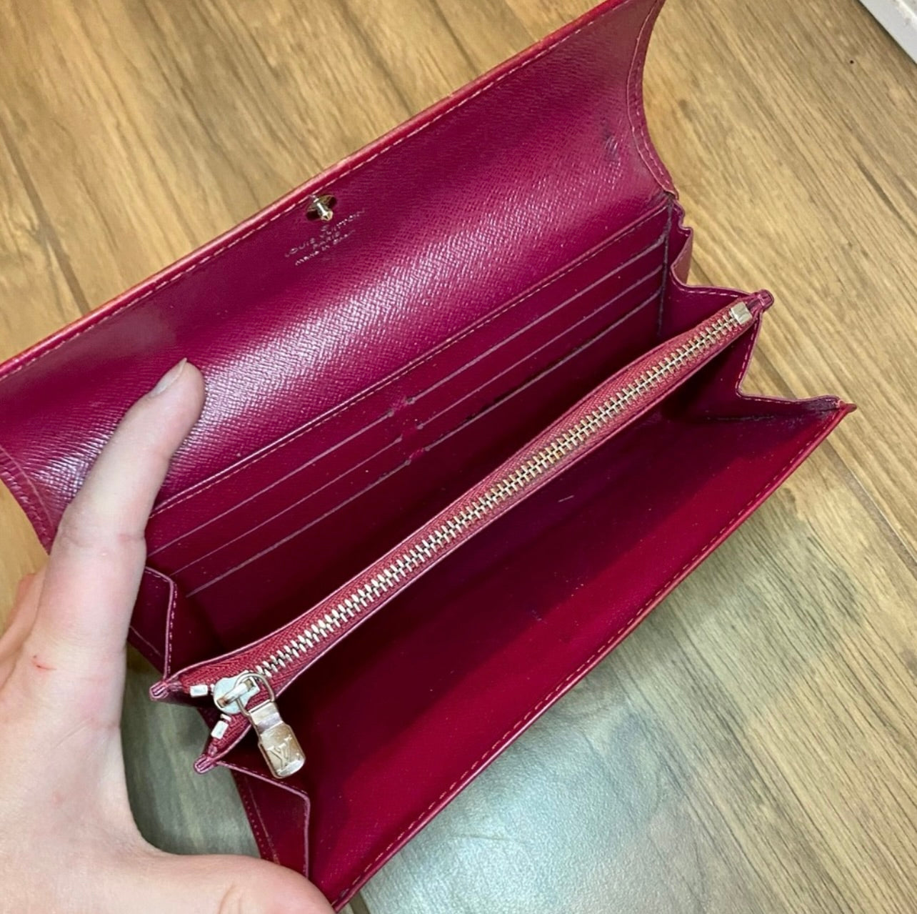 Vintage Louis Vuitton Raspberry Epi Leather Long Wallet