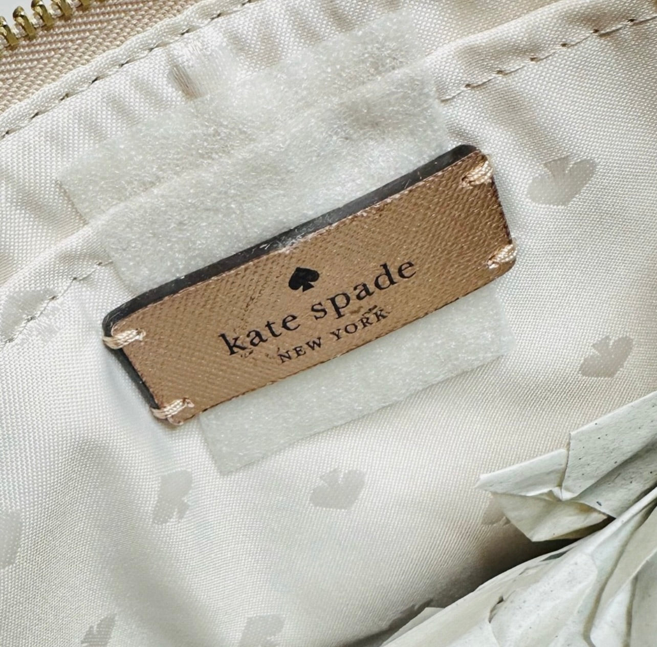 New Kate Spade Rose Gold Glitter Leather Crossbody Bag