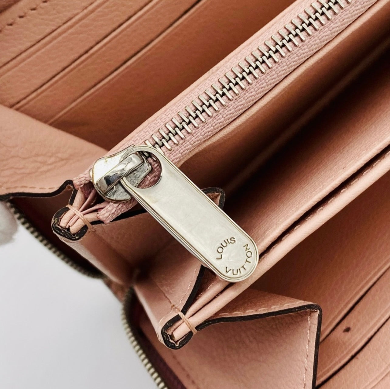 Louis Vuitton Magnolia Pink Monogram Mahina Zippy Wallet