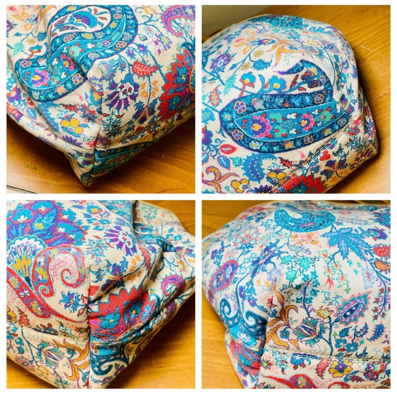 Etro Paisley Print Canvas Tote Bag
