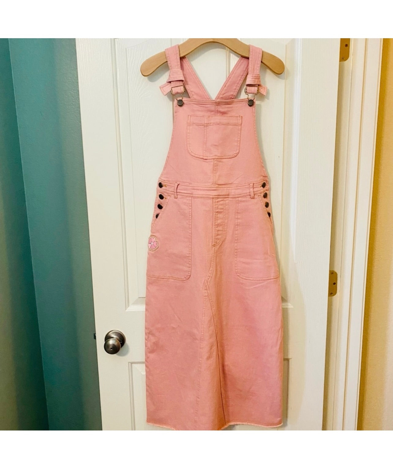 Spell & the Gypsy Collective Pink Candy Denim Pinafore Dress