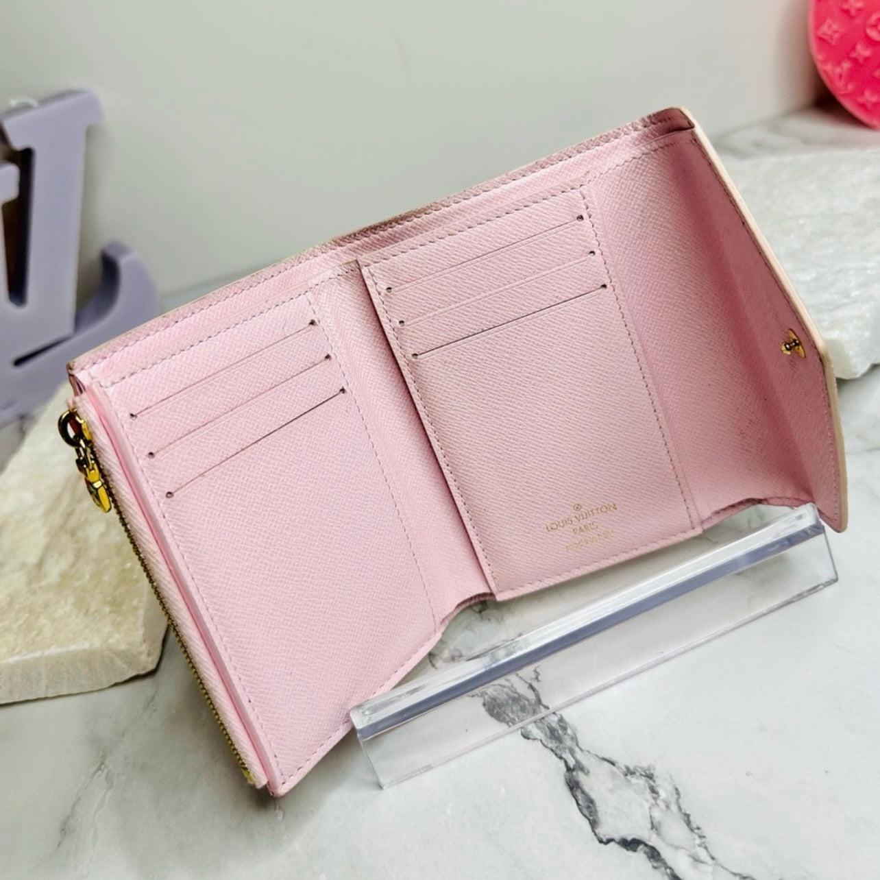 Louis Vuitton Victorine Rose & Yellow 2021 By The Pool Wallet