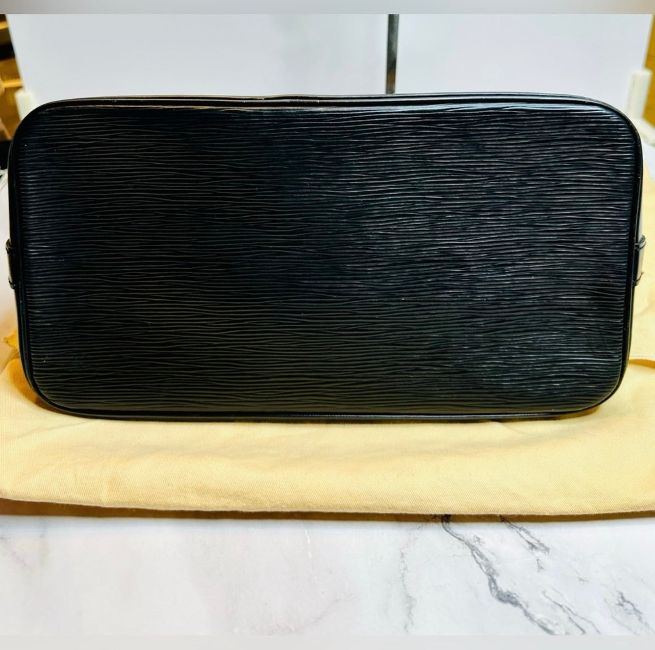 Vintage Louis Vuitton Black Epi Leather Alma PM Bag