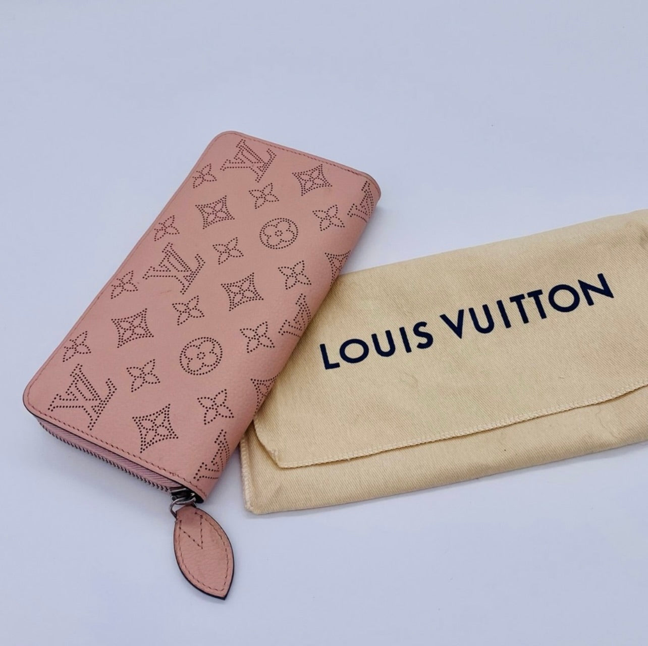 Louis Vuitton Magnolia Pink Monogram Mahina Zippy Wallet