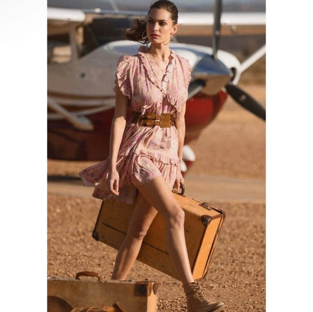 Spell & the Gypsy Collective Blush Wild Bloom Mini Dress