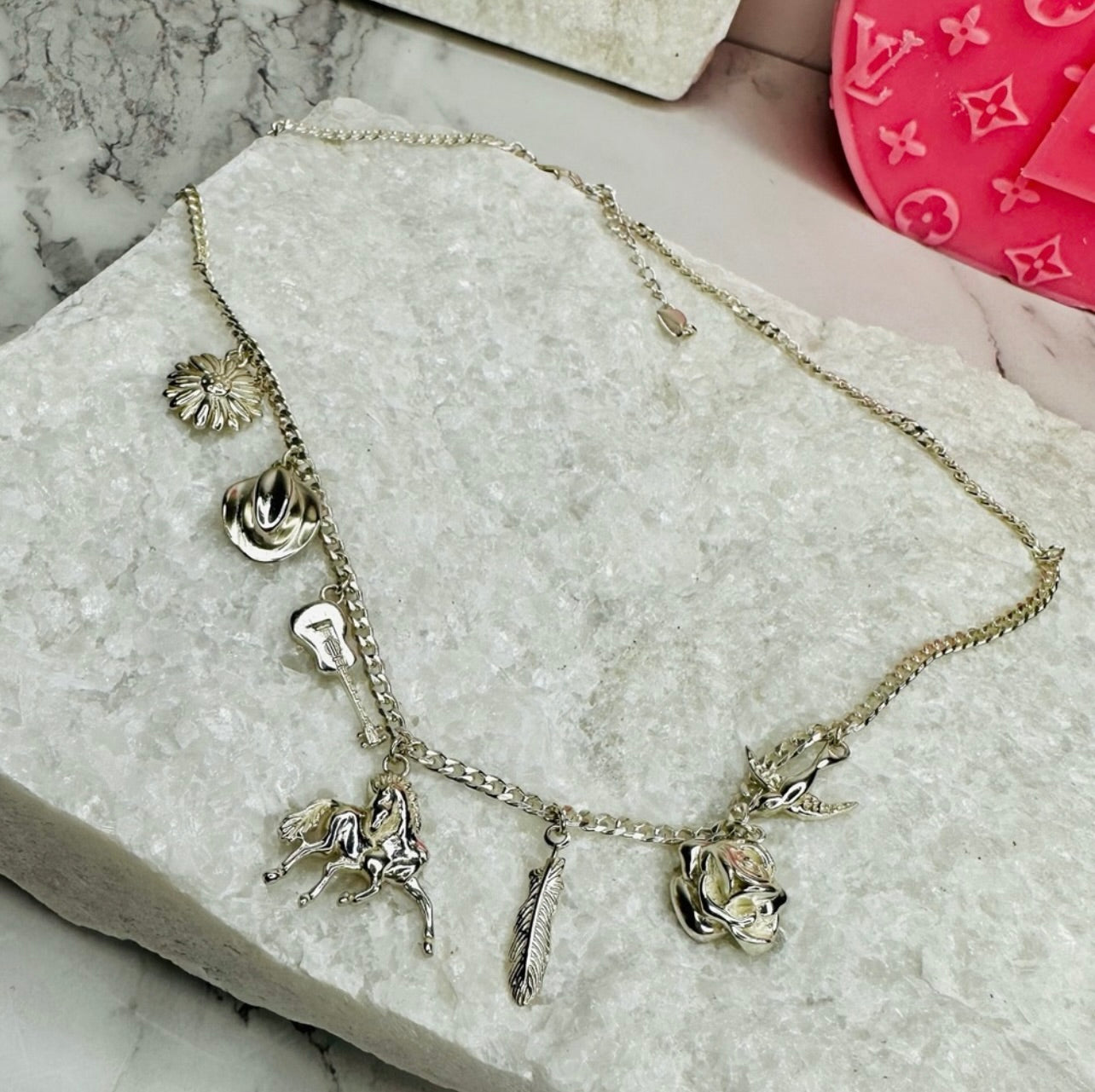 EUC Spell & The Gypsy Sterling Silver Meadowland Charm Necklace