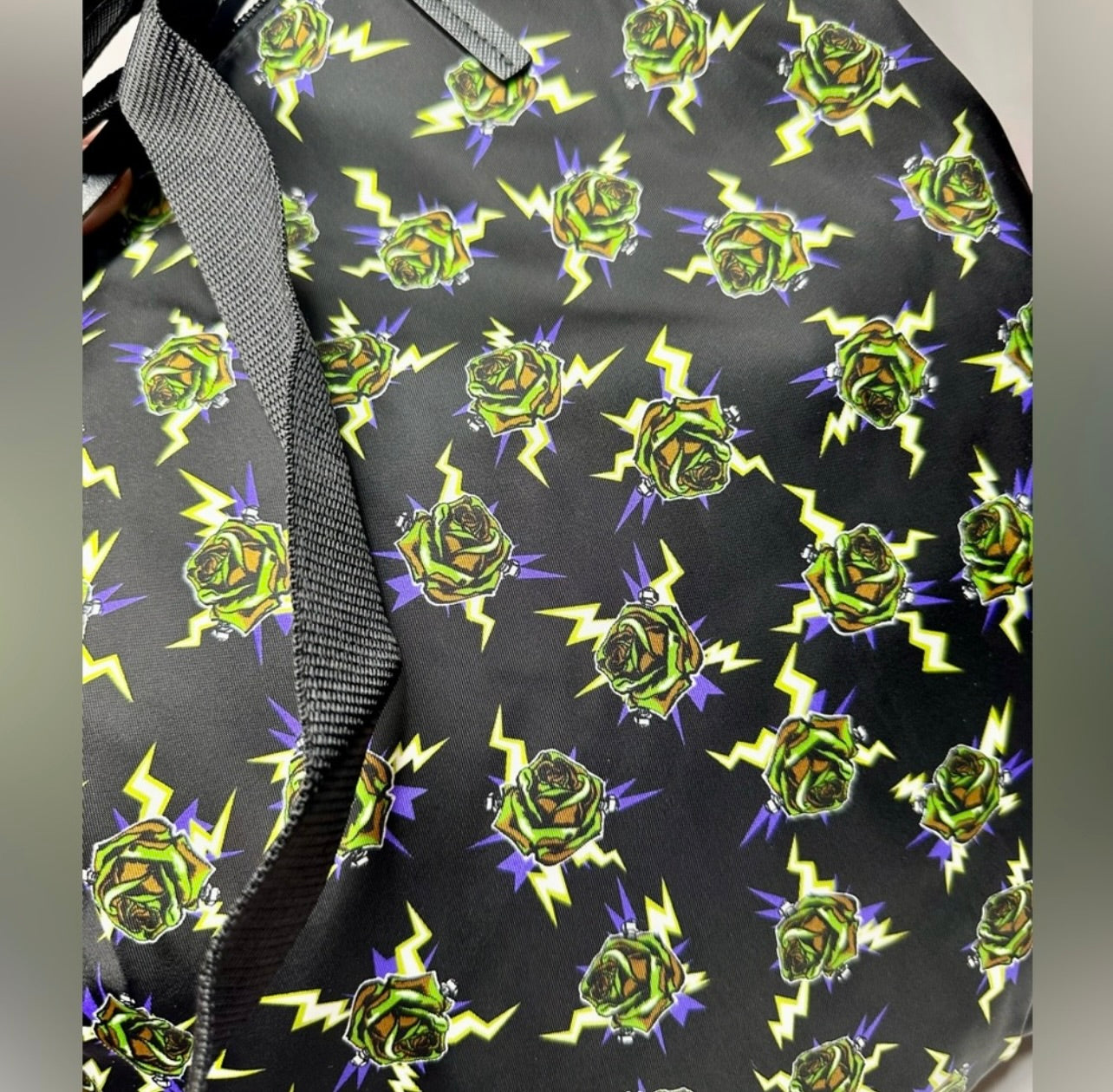 New Limited Edition Prada x Frankenstein Rose Print Nylon Convertible Shopper Tote Bag