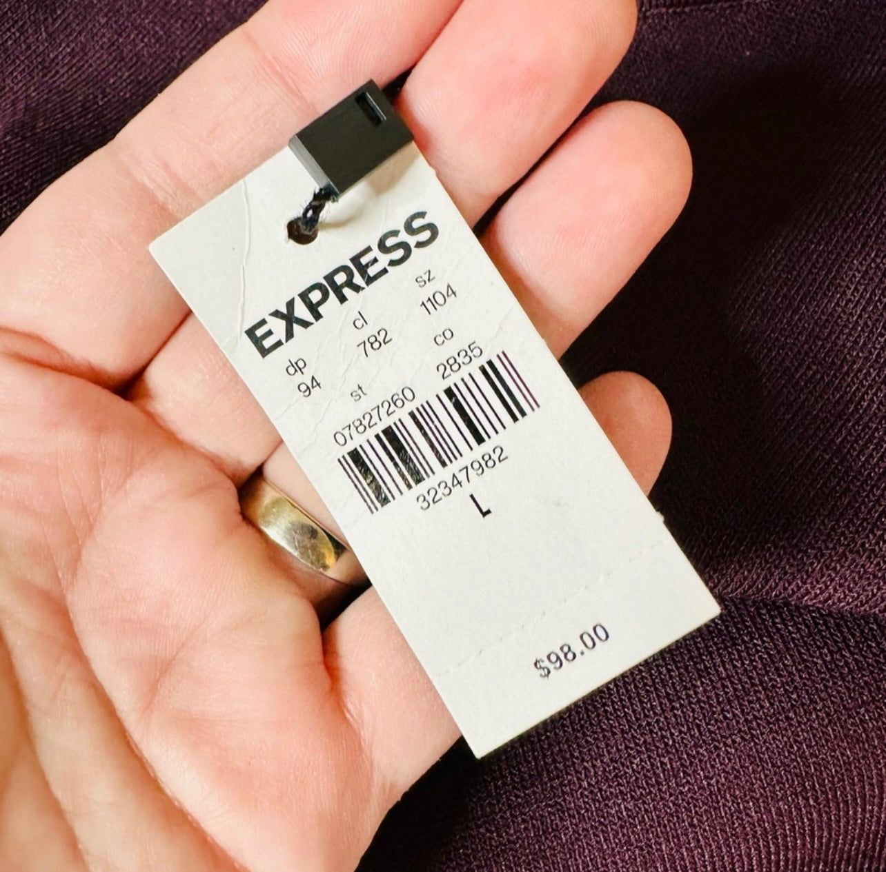 New Express Dark Purple One Shoulder Long Sleeve Mini Sheath Sweater Dress
