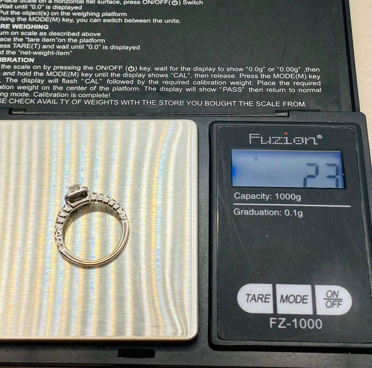 14k White Gold Halo Princess Cut Diamond Engagement Ring