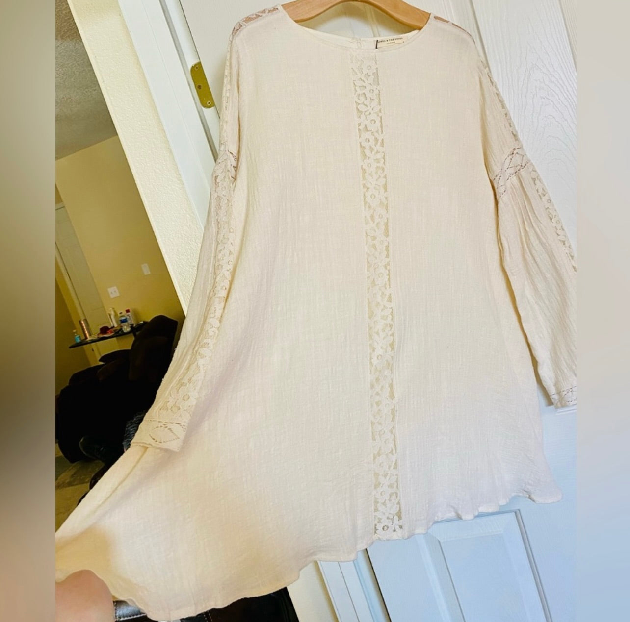 New Spell & The Gypsy Collective Cream Doe Eyed Mini Dress