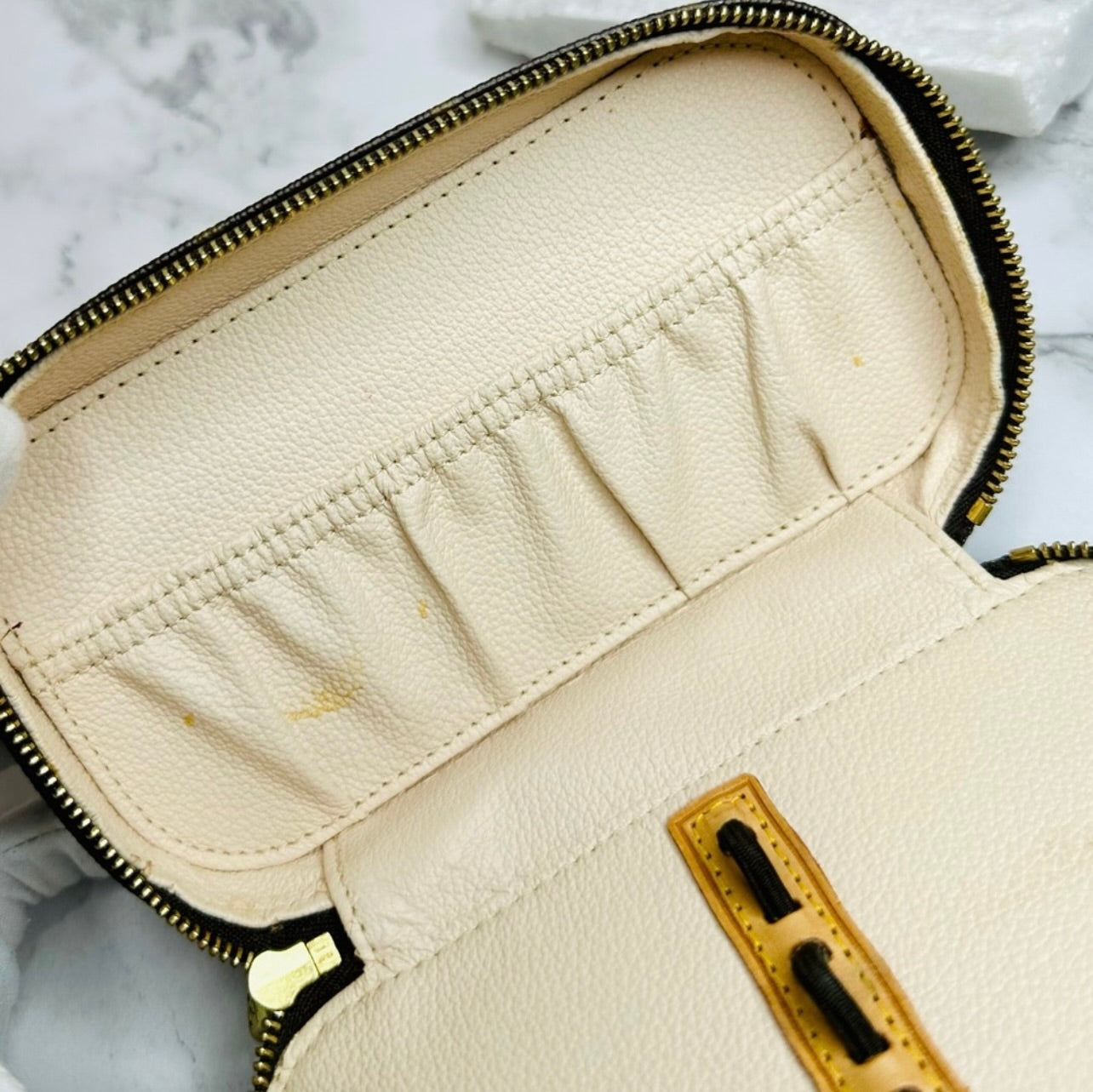 Vintage Louis Vuitton Monogram Trousse Brush PM Cosmetic Pouch