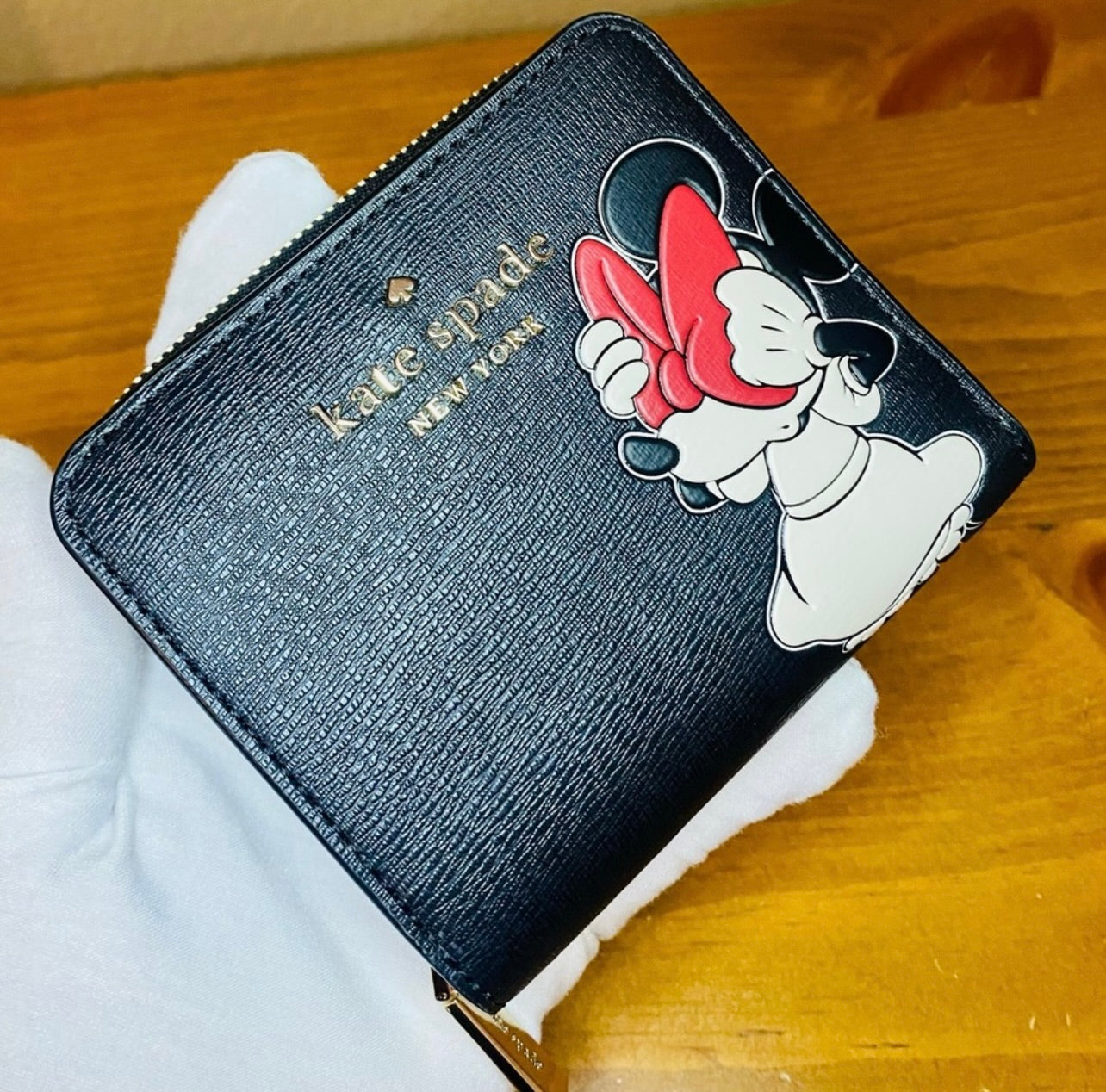 New Disney X Kate Spade New York Minnie Mouse Zip Around Wallet