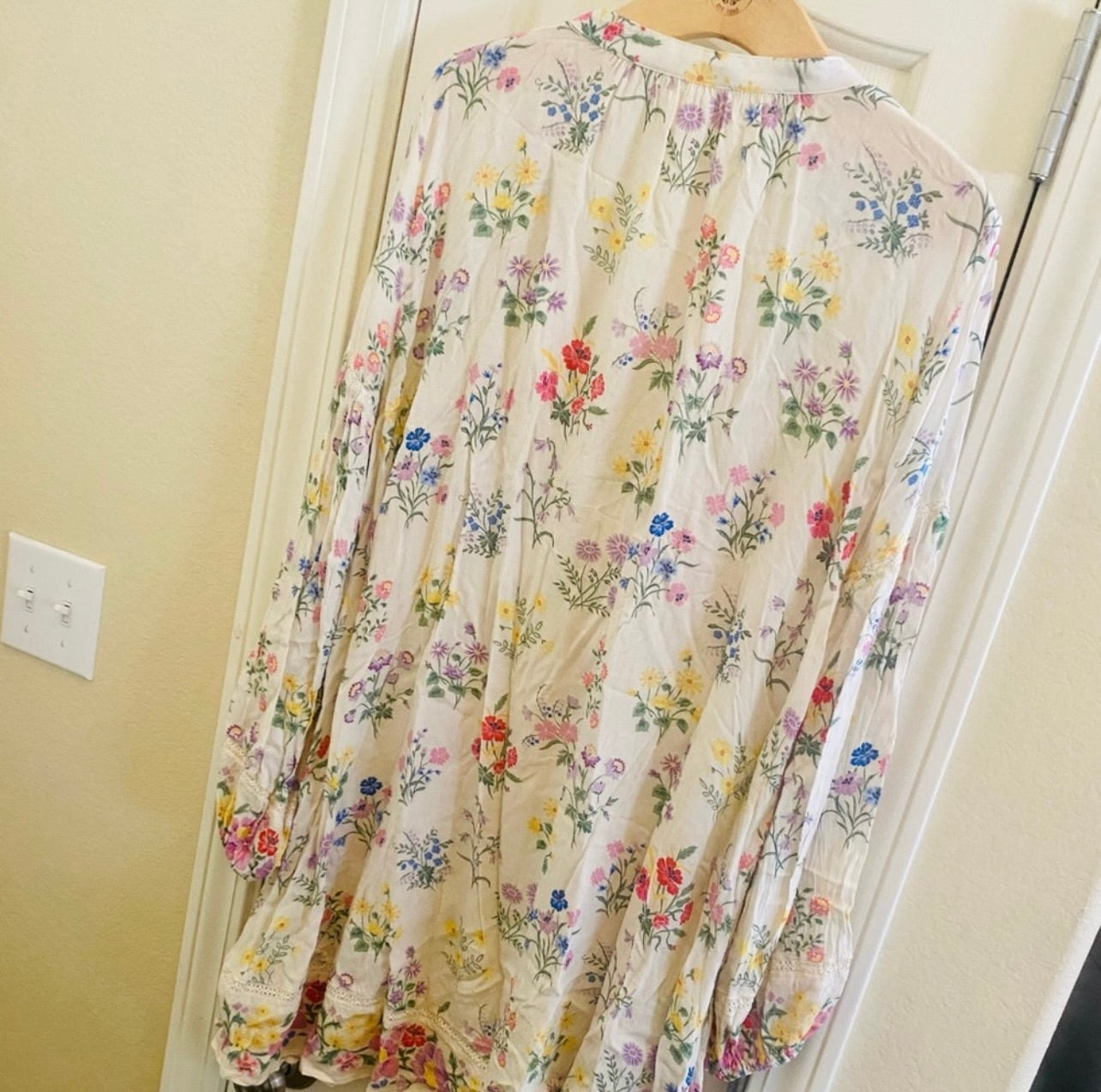 Spell & the Gypsy Collective Gardenia Posy Long Sleeve Mini Dress